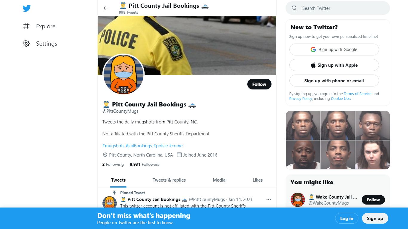 👮 Pitt County Jail Bookings 🚓 (@PittCountyMugs) / Twitter