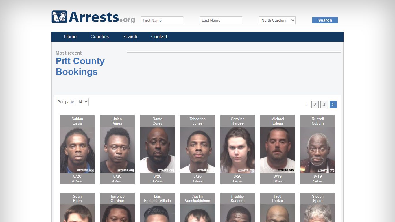 Pitt County Arrests and Inmate Search